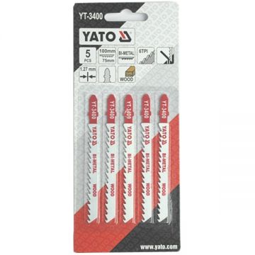 Yato  YT-3400 - Set panze fierastrau pendular tija cu un prag de prindere (T) 100 mm lemn cu cuie taiere dreapta fina 5 bucati