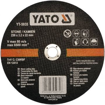 Yato  YT-5935 - Disc taiere piatra 230x22x3.2 mm 1 buc
