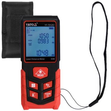 Yato  YT-731251 - Telemetru laser 50 m 2 mm/m - valori memorate