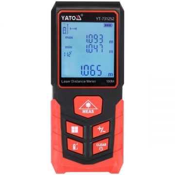 Yato  YT-731252 - Telemetru laser 100 m +/-2 mm/m - valori memorate