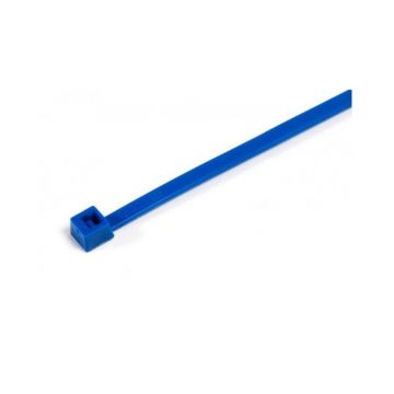 Coliere din plastic, poliamida 6.6, albastru, 200 x 4.5 mm, 100 bucati