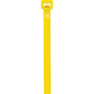 Coliere din plastic, poliamida 6.6, galben, 200 x 4.5 mm, 100 buc