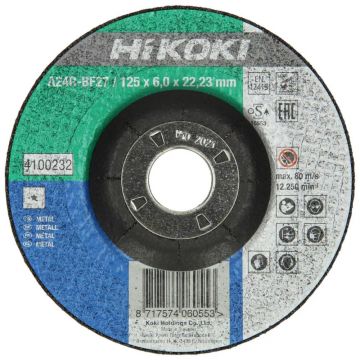 Disc slefuire metal Hikoki 752459, 125 x 22,23 x 6 mm
