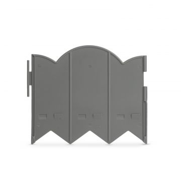 Bordura de gradina / gard - 20 x 17,5 cm - gri - 12 buc / pachet