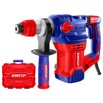 Ciocan Electric Rotopercutor, 1500W, 5.5J, 3 Burghie și 2 Dalti Incluse, Cutie de Transport - ERHRP1502, EMTOP
