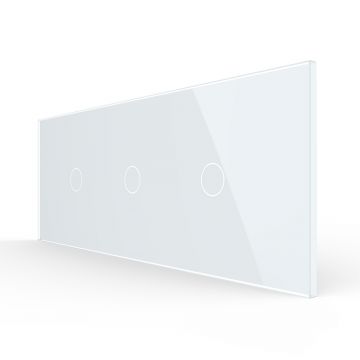 Intrerupator Simplu + Simplu + Simplu cu Touch LIVOLO cu Rama Din Sticla, Standard Italian, 6M