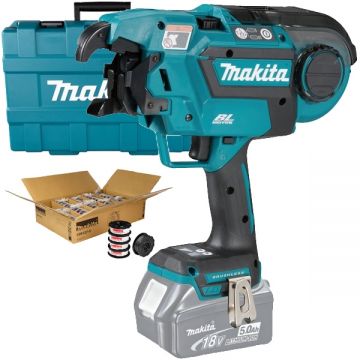 Makita  KIT10486 - Masina de legat fier beton fara acumulatori si incarcator Li-Ion 18 V - Ah valiza plastic accesorii