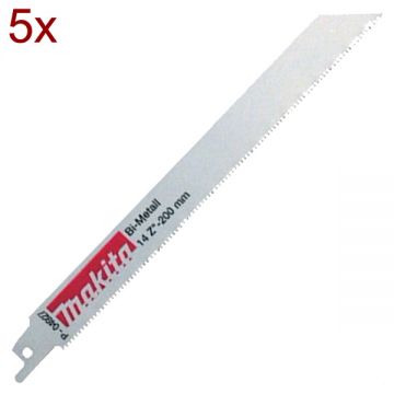Makita  P-04927 - Panza fierastrau sabie bimetal 200 mm 14 dinti/inch dantura standard 5 bucati