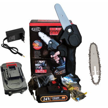 Mini fierastrau de mana cu 2 acumulatori, 24V, 5 Ah, lama 10 cm