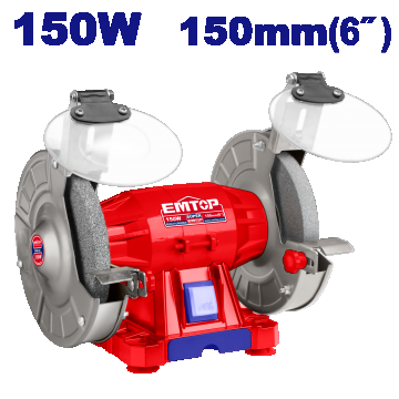 Polizor Electric de Banc cu 2 Pietre, 150mm, 150W - EBGR61501, EMTOP
