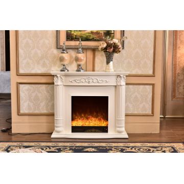 Semineu electric Premium KALIPSO, alb, 1500 W, (I*L*A) :1020*1200*330 mm, efect 3D, telecomanda