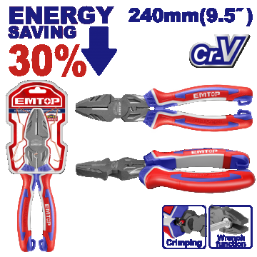 Clește combinat cu efect de pârghie, 30% economie de energie - EPLRC0921, EMTOP