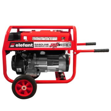Generator pe benzină ELEFANT ZH3500-2, 2,8 kW, 7 CP, cu mânere și roți, siguranță de pornire și indicator de combustibil