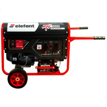 Generator pe benzină ELEFANT ZH5500, 5,5 kW, pornire automată la cheie, siguranță de pornire și indicator combustibil