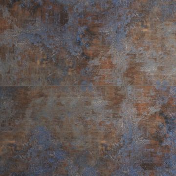 Gresie exterior / interior antiderapanta Stormstone Blue Metallic  60 x 120 cm  mata  portelanata  rectificata  aspect ciment