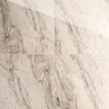 Gresie exterior / interior portelanata Helena Beige  45 x 45 cm  lucioasa  tip marmura