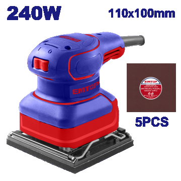 Șlefuitor Electric cu Vibrație 240W, Baza 110x100mm - EFSR24101, EMTOP
