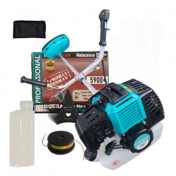 Motocoasă pe benzină Broman 5900+, 2 timpi, 5.9 kW, 7.8 CP, disc 3 lame, tambur fir