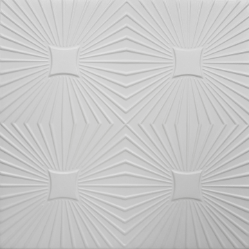Tavan fals decorativ 0840  polistiren extrudat  alb  50x50x0.4 cm
