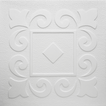 Tavan fals decorativ 0842  polistiren extrudat  alb  50x50x0.4 cm