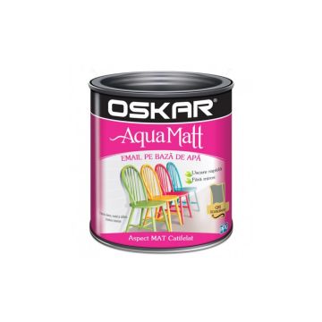 Vopsea pentru lemn/metal  Oskar Aqua Matt  interior/exterior  pe baza de apa  Gri scandinav 0.6 L