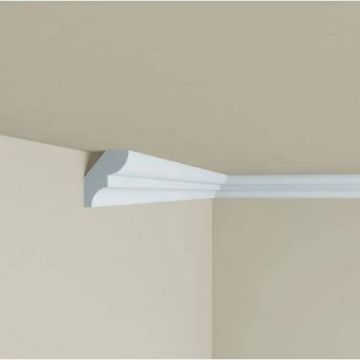 Cornisa decorativa Elegance Decor din polimer rigid C3, 2.8X2.8X200 cm - Dimensiune 2.8X2.8X200 cm