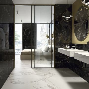Gresie/Faianta Anima Nero Atlante Silk 160x320 Calitate Comerciala - Dimensiune 160x320