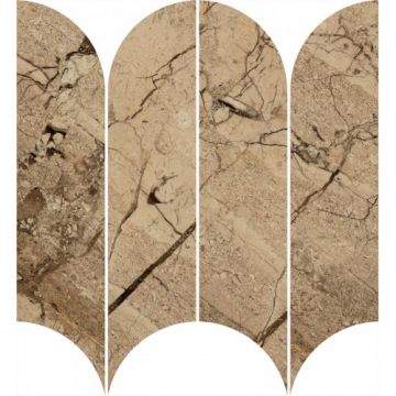 Gresie/Faianta Ragno Incanto Mosaico Ventaglio Glossy 28.1x31 - Culoare Breccia Aurora