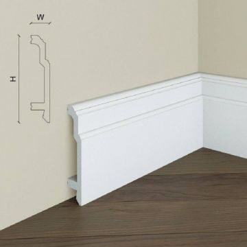 Plinta duropolimer Elegance Decor S10, 10.5x2.3x200 cm - Dimensiune 10.5x200 cm