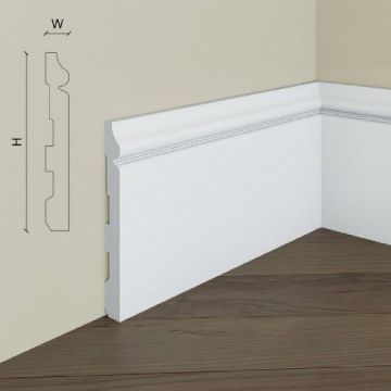 Plinta duropolimer Elegance Decor S15, 13.8x1.7x200 cm - Dimensiune 13.8x200 cm