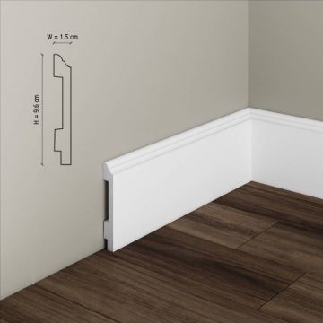 Plinta duropolimer Elegance Decor S18, 9.5x1.4x200 cm - Dimensiune 9.5x200 cm