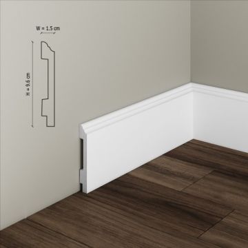 Plinta Duropolimer S18 9.5x1.4x200 Elegance Decor - Dimensiune 9.5x200 cm