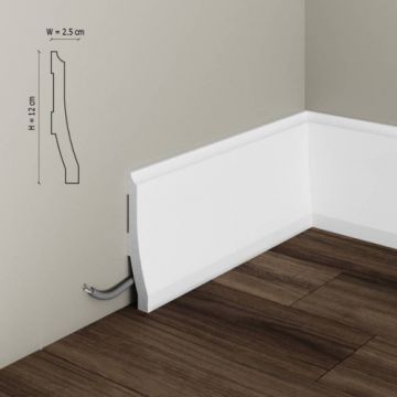 Plinta polimer rigid Elegance Decor S21, 12x2.5x200 cm - Dimensiune 12x200 cm