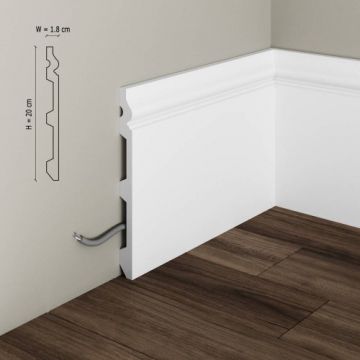Plinta polimer rigid Elegance Decor S27, 20x1.8x200 cm - Dimensiune 20x200 cm