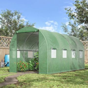 Sera de Gradina 4x2x2m, Polietilena 180 g/m², teava Otel 26x0.8 mm, Rezistenta UV