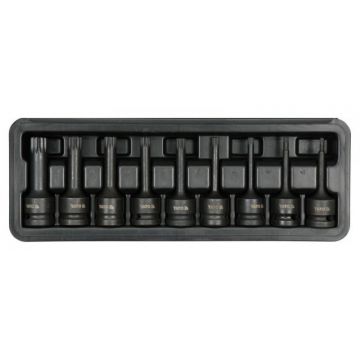 YATO Mașină set de mufe cu bit lung 9 piese Spline 1/2" M4-M16 CrMo