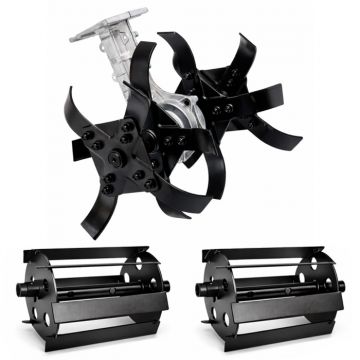 Accesoriu tip Cultivator + Prasitoare , 28mm 9T pentru motocoasa, model premium universal, Mencoza