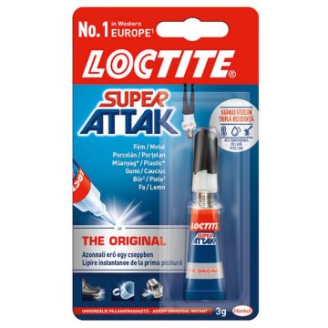 Adeziv universal, Loctite Super Attack, transparent, 3 g