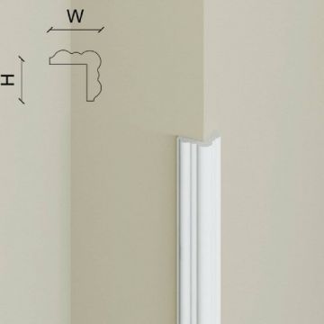 Brau decorativ Elegance Decor din polimer rigid B2, 2.7x2.7x200 cm - Dimensiune 2.7x2.7x200 cm