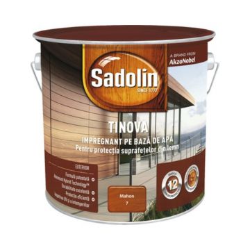 Impregnant pe baza de apa, Sadolin Tinova, pentru lemn, mahon, 2,5 l
