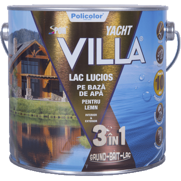 Lac pentru lemn Spor Villa Yacht, lucios, pin, 2,5 L