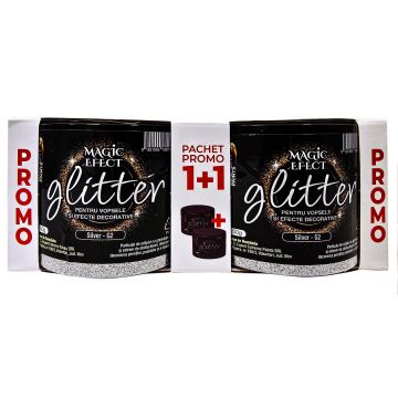 Pachet glitter Magic Efect silver ,1 + 1 gratis