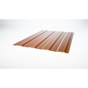 Placa policarbonat solid, maro, 2000 x 1070 mm