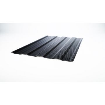 Placa policarbonat solid, negru, 2000 x 1070 mm