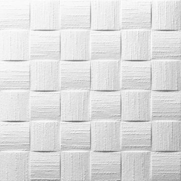Plafon decorativ din polistiren expandat, alb, 50 x 50 cm, 15 mm