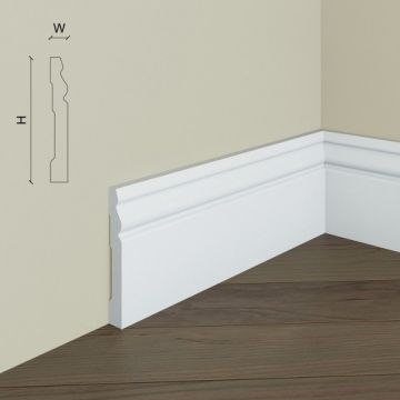 Plinta duropolimer Elegance Decor S6, 9.6x1.3x200 cm - Dimensiune 9.6x200 cm