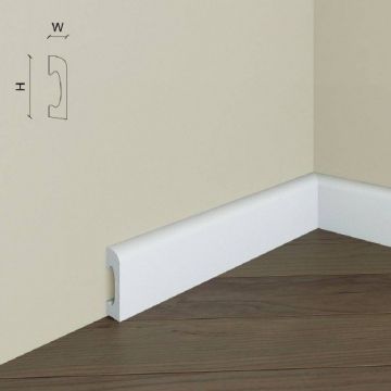 Plinta polimer rigid Elegance Decor S1, 5x1.5x200 cm - Dimensiune 5x200 cm