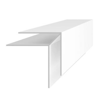 Profil PVC de colt pentru lambriu, alb, 2.7 m