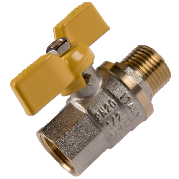 Robinet gaz cu bila Gobe, filet interior-exterior, cupru, 1/2''