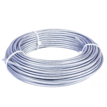 Rola 25 m cablu otel zincat, plastifiat, diametru 2-3.5mm, Micul Fermier